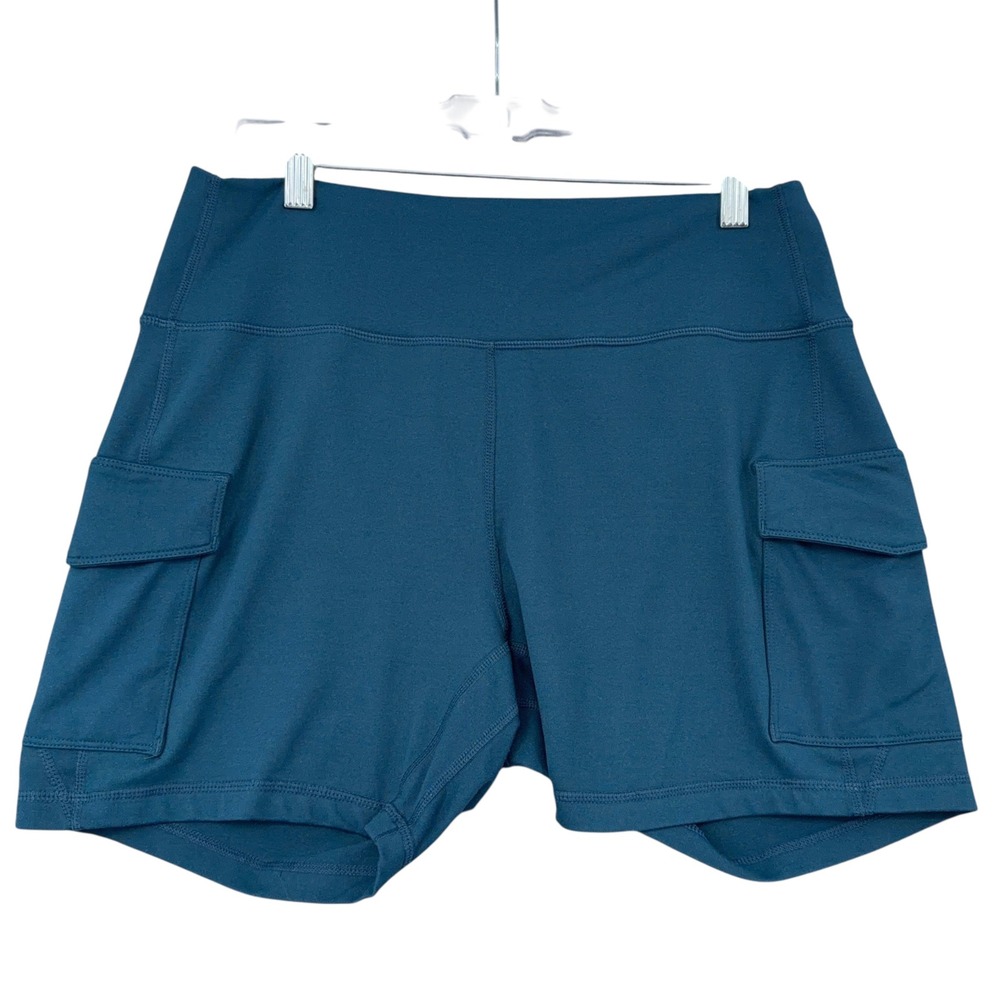 Adodos Women's Teal Cargo Athletic Shorts‎ Size XL